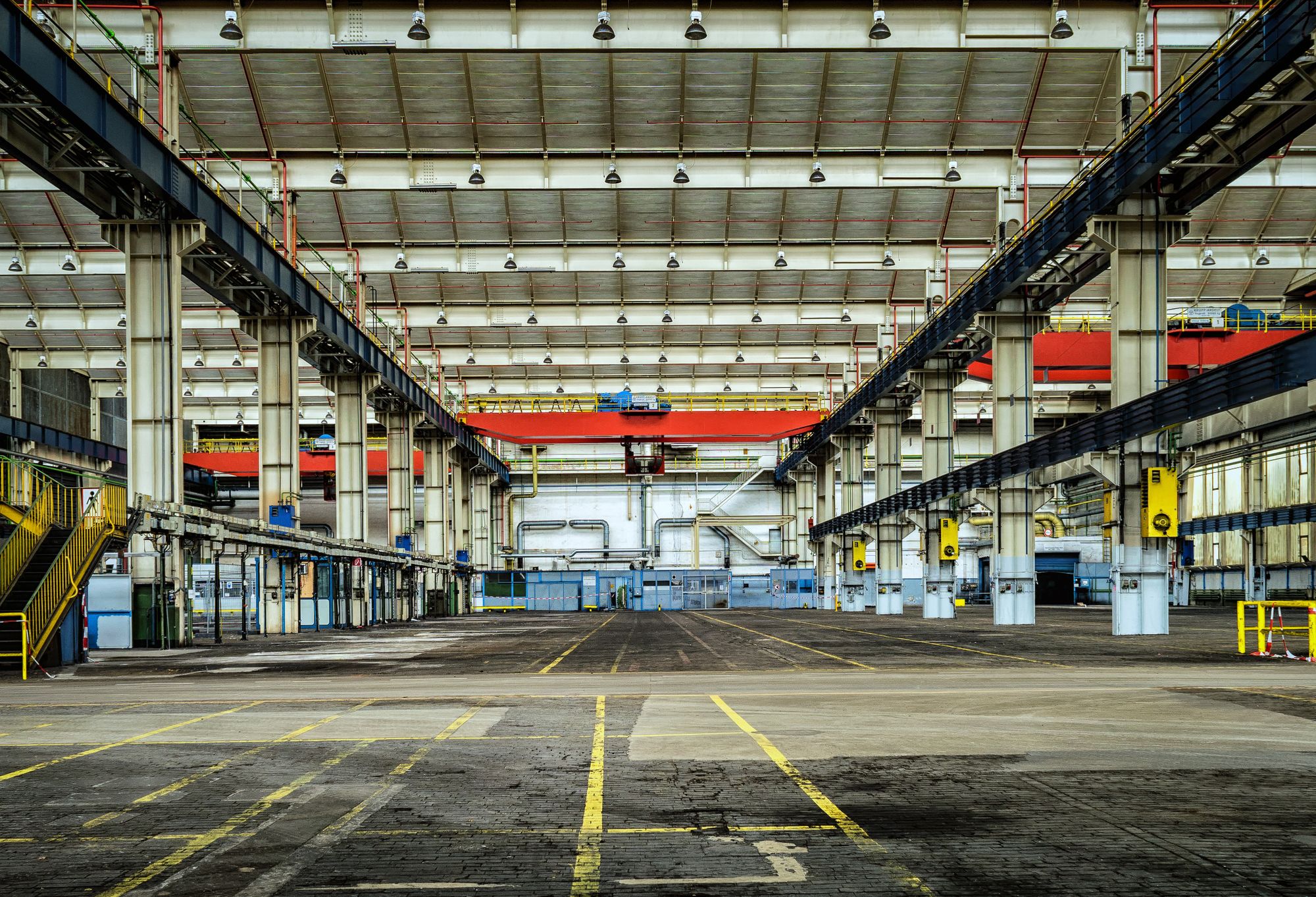 Modern automotive facility in Ghana constructed for an international automotive company, industrial architecture, vehicles and logistics infrastructure
